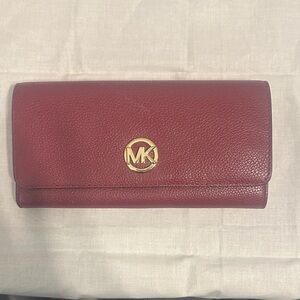 Michael Kors Burgundy Leather Wallet